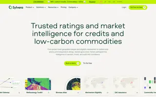 Sylvera homepage website preview