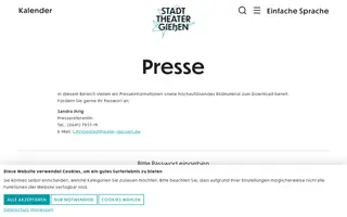 Stadttheater Gießen homepage website preview