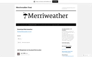 Merriweather Font homepage website preview