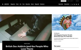 VICE homepage website preview