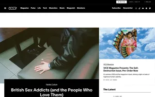 VICE homepage website preview