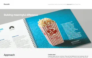 Karoshi homepage website preview