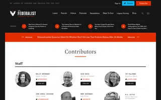 The Federalist homepage website preview