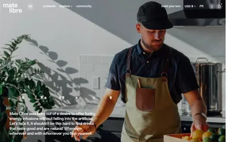 Mate Libre homepage website preview