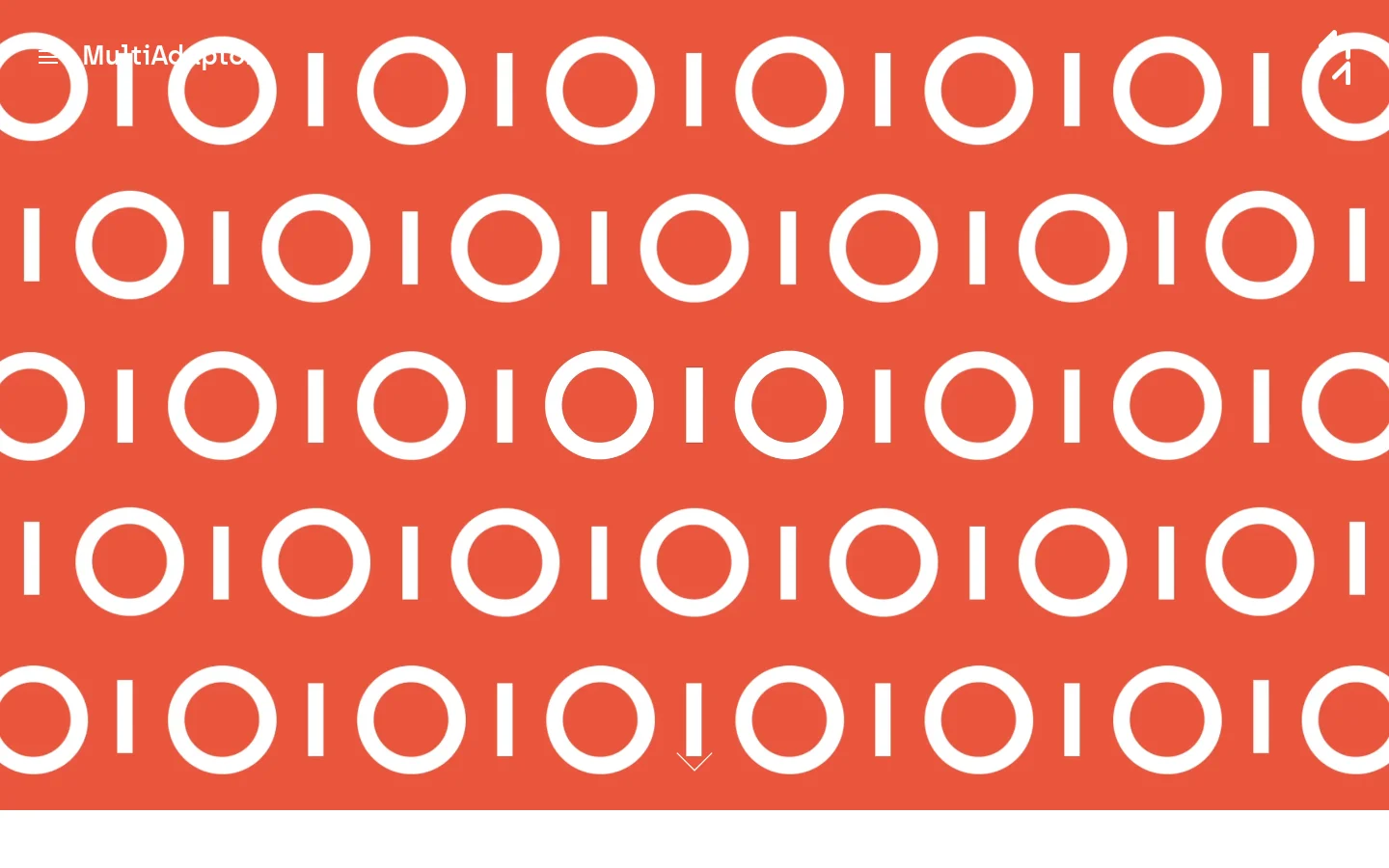 The desktop homepage features a bold orange header with a white pattern of circles and vertical lines. Below, a clean white section contains the headline 'Charge up your brand' and a 'Get in touch' call to action, followed by a grid of animated case study thumbnails.