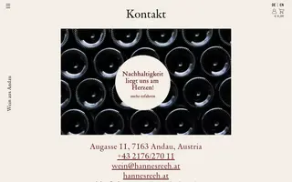 Weingut Hannes Reeh homepage website preview