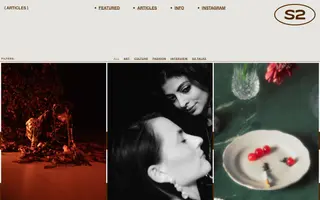S2 Magazine homepage website preview