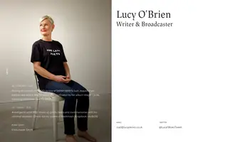 Lucy O'Brien homepage website preview