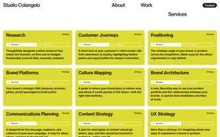 Studio Colangelo homepage website preview
