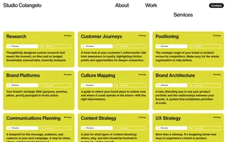 Studio Colangelo homepage website preview