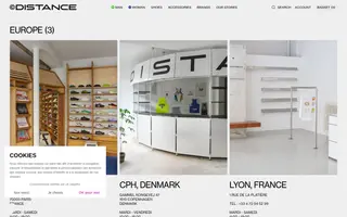 Distance store homepage website preview