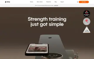 Amp homepage website preview