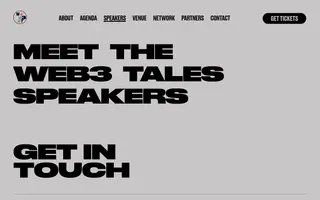 Web3 Tales homepage website preview