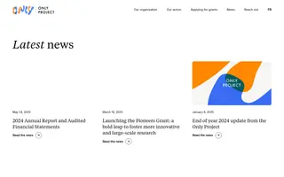 ONLY Project homepage website preview
