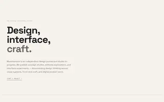 Monotonomo homepage website preview