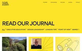 Future London Academy homepage website preview