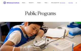 Whitehead Institute homepage website preview