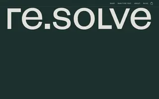 Re.solve homepage website preview