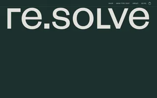 Re.solve homepage website preview