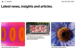 Los York Studio homepage website preview