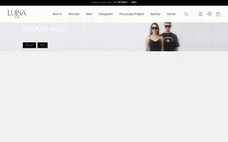 Luisa World homepage website preview