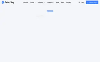 PetroSky homepage website preview