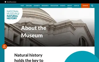 National Museum of Natural History homepage website preview