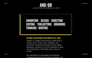 And / Or homepage website preview