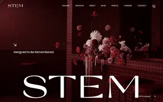 Stem Design homepage website preview