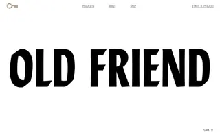 Old Friend homepage website preview