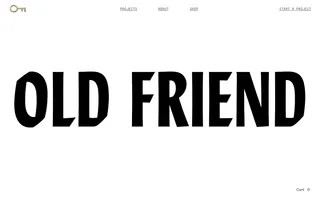 Old Friend homepage website preview