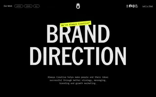 Always Creative homepage website preview