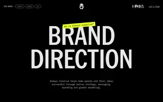 Always Creative homepage website preview