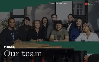 Pioniq Technologies homepage website preview