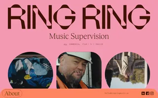 RingRing homepage website preview
