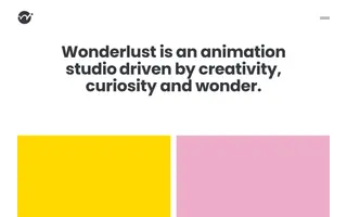 Wonderlust homepage website preview