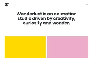 Wonderlust homepage website preview