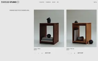 Depart Studio homepage website preview