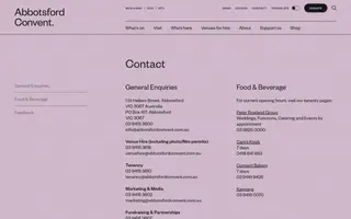 Abbotsford Convent homepage website preview