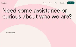 Finiam homepage website preview