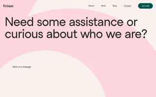 Finiam homepage website preview