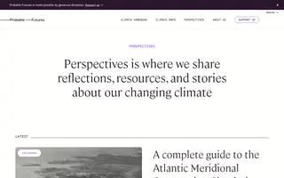 Probable Futures homepage website preview