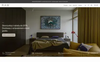 RAW homepage website preview