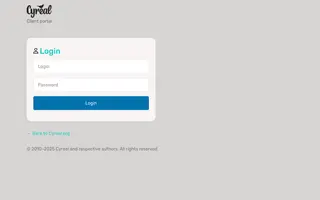 Cyreal homepage website preview