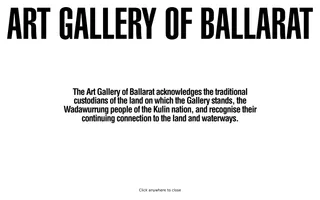 Art Gallery of Ballarat homepage website preview