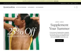 Sakara homepage website preview