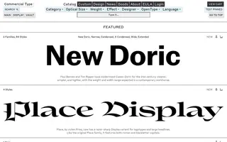 Commercial Type homepage website preview