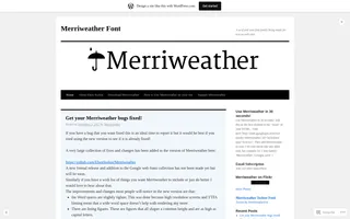 Merriweather Font homepage website preview