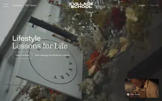 The Village School homepage website preview