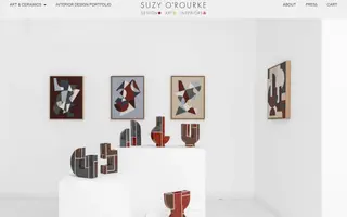 Suzy O'Rourke homepage website preview